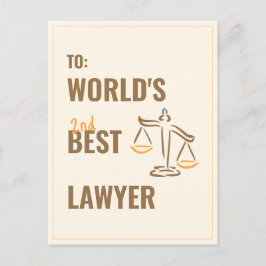 Der beste Anwalt der Welt. Geschenkidee aus Kolleg Postkarte