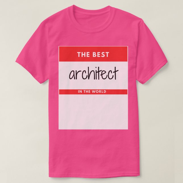 Der beste Architekt der Welt Roter Aufkleber T-Shirt (Design vorne)