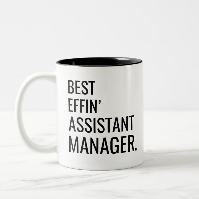 Der beste Assistent Zweifarbige Tasse (Links)
