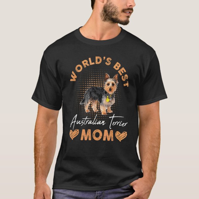 Der beste australische Terrier-Mama-Hund der Welt T-Shirt (Vorderseite)