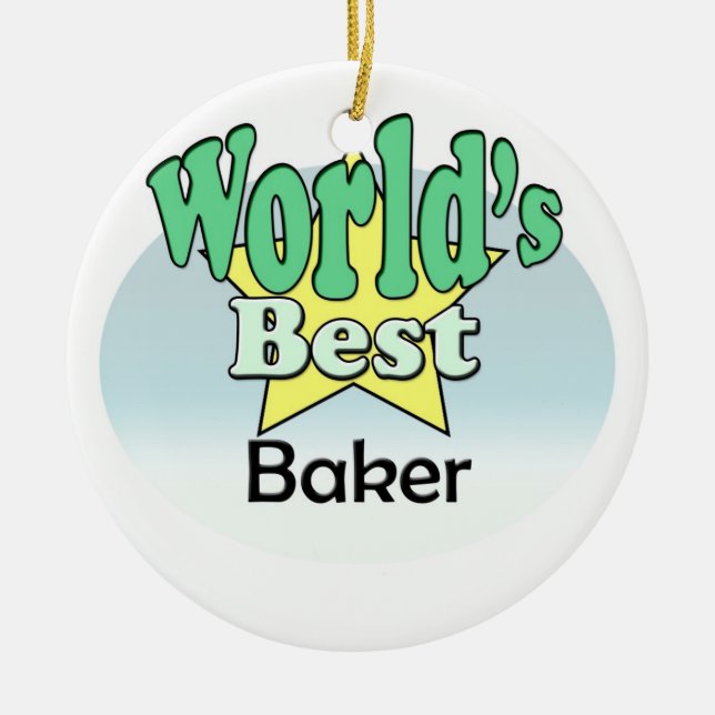Der beste Bäcker der Welt Keramik Ornament (Vorne)
