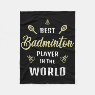 Der beste Badminton Player der Welt - Funny Badmin Fleecedecke