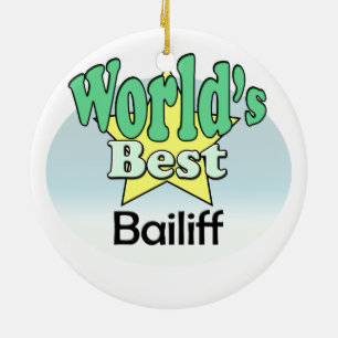 Der beste Bailiff der Welt Keramikornament