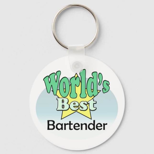 Der beste Barkeeper der Welt Schlüsselanhänger (Vorderseite)