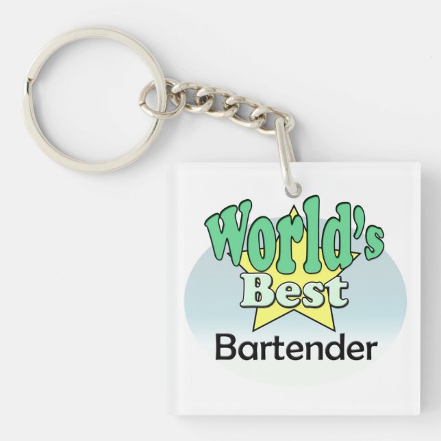 Der beste Barkeeper der Welt Schlüsselanhänger (Vorderseite)
