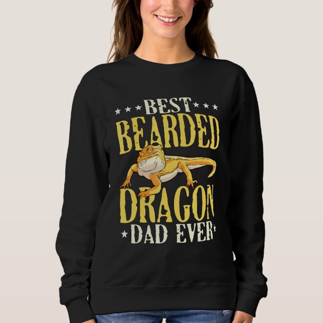 Der beste Bartdrache-Vater je Zitat Bartentropfen Sweatshirt (Vorderseite)