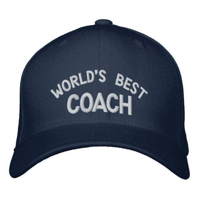 Der beste bestickte Coach der Welt Kappe (Vorderseite)
