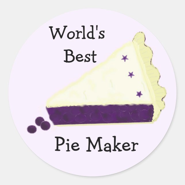 Der beste Blueberry Pie Maker der Welt Runder Aufkleber (Vorderseite)
