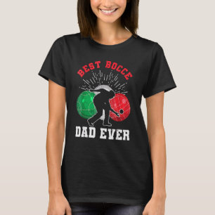 Der beste Bocce Vater je Italienischer Boccer Ball T-Shirt
