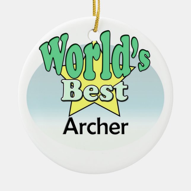 Der beste Bogenschütze der Welt Keramikornament (Vorne)