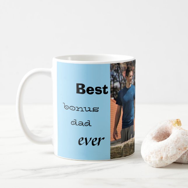 Der beste Bonus Papa je, Foto-Kaffee-Tasse des Vat Kaffeetasse (Mit Donut)