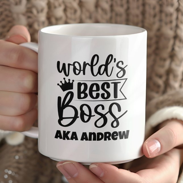 Der beste Boss der personalisierten Welt Kaffeetasse (Von Creator hochgeladen)