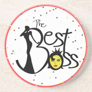 Der beste Boss der Welt Sandstein Untersetzer