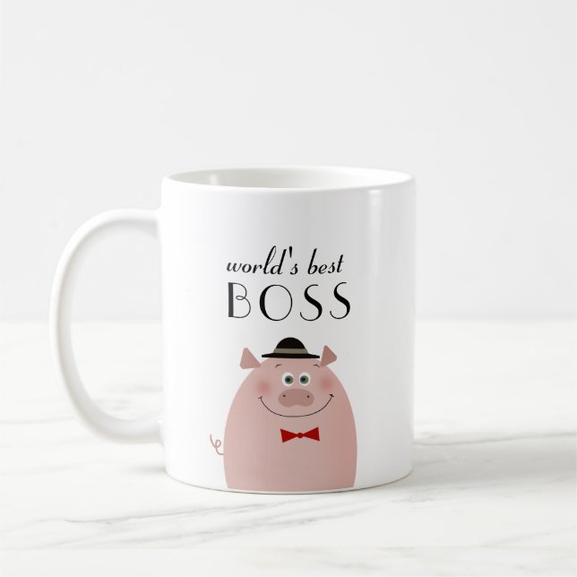 Der beste Boss-Funny der Welt Kaffeetasse (Links)