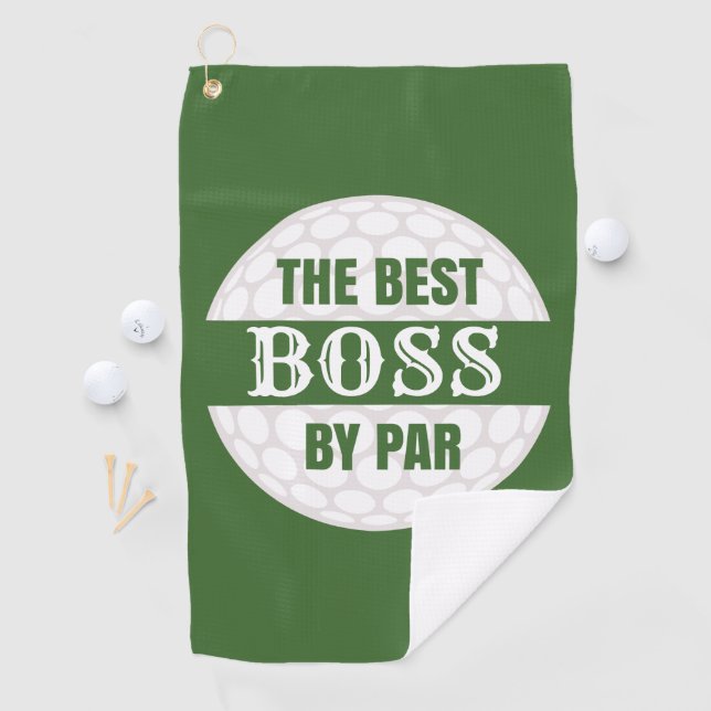 Der beste Boss von Par Golfers Funny Pub Golfhandtuch (Insitu)