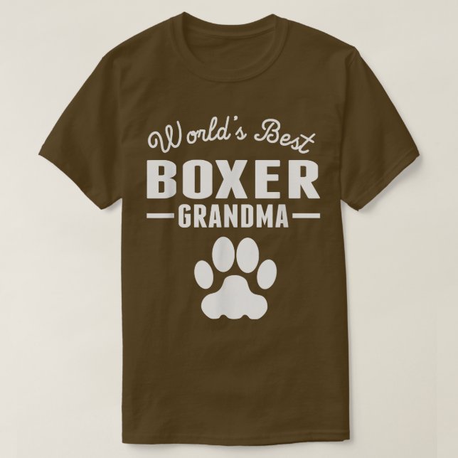 Der beste Boxer-Grandma-T - Shirt der Welt (Design vorne)
