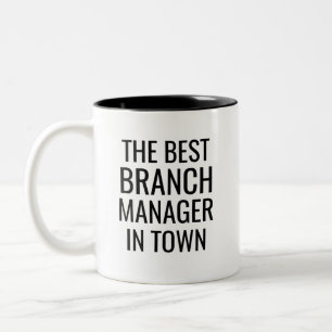 Der beste Branchenmanager in der Stadt Zweifarbige Tasse