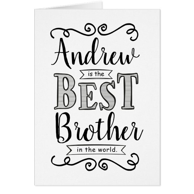 Der beste Bruder der Welt zum Geburtstag (Vorne)