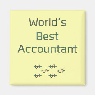 Der beste Buchhalter der Welt mit Dollar-Zeichen Magnet