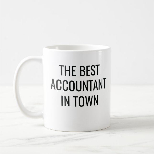 Der beste Buchhalter in der Stadt Kaffeetasse (Links)