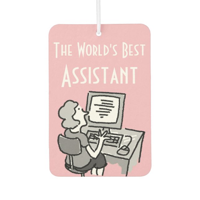 Der beste Büroassistent der Welt Autolufterfrischer (Vorderseite)