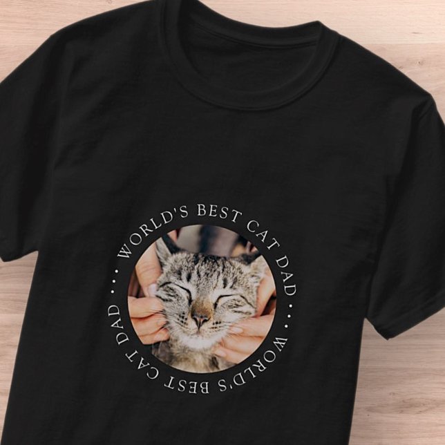 Der beste Cat Vater der Welt Elegantes einfaches F T-Shirt (Von Creator hochgeladen)