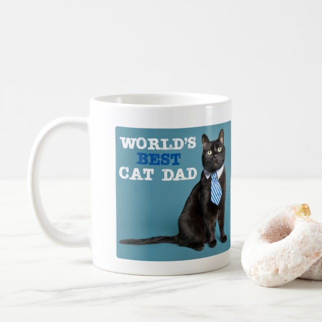 Der beste Cat-Vater der Welt Kaffeetasse (Mit Donut)