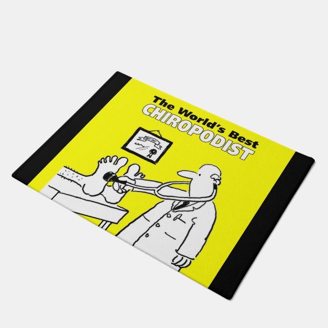 Der beste Chiropodist der Welt Fußmatte (Schrägansicht)