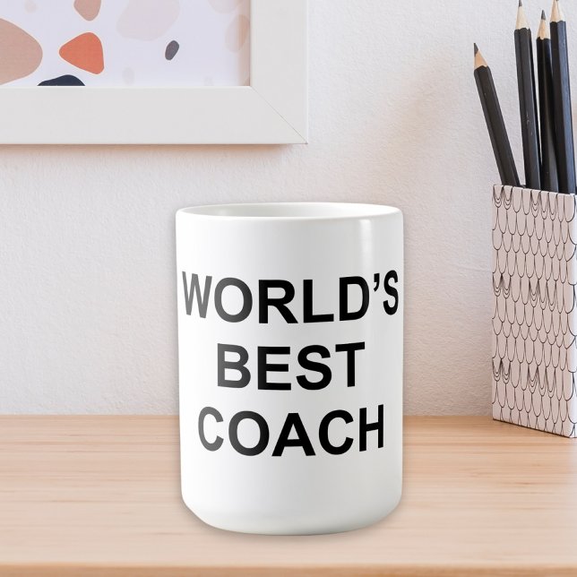 Der beste Coach der Welt Kaffeetasse (Von Creator hochgeladen)