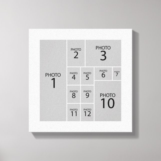 Der beste Collage Maker erstellt 12 Fotos Leinwanddruck (Vorderseite)