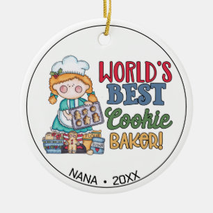 Der beste Cookie-Baker der personalisierten Welt Keramik Ornament