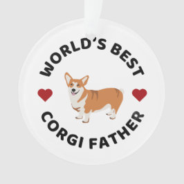 Der beste Corgi Pater Vater Weihnachtsgeschenk der Ornament