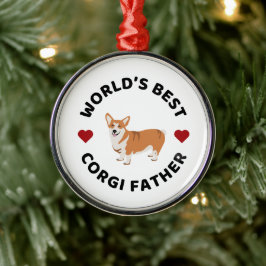 Der beste Corgi Pater Vater Weihnachtsgeschenk der Ornament Aus Metall