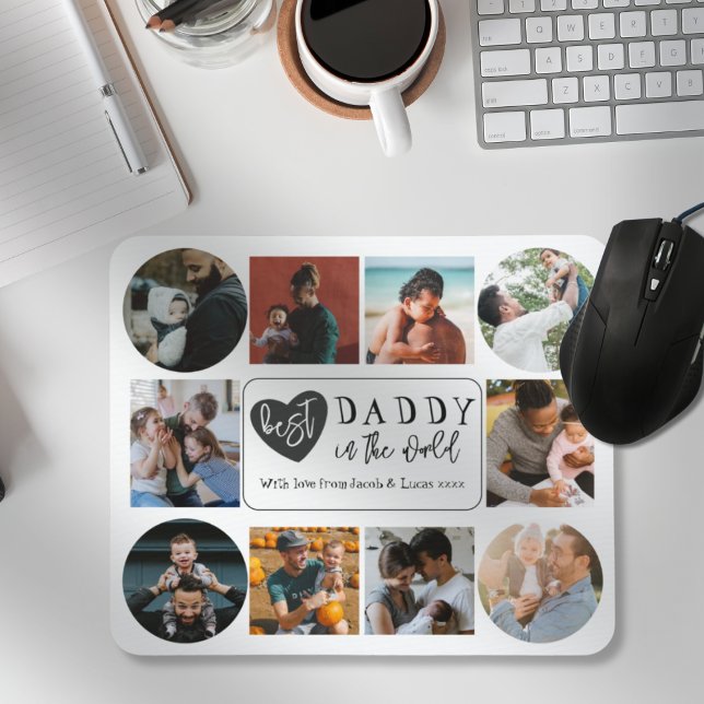 Der beste Daddy 10 Foto Collage Vatertag Mousepad (Von Creator hochgeladen)