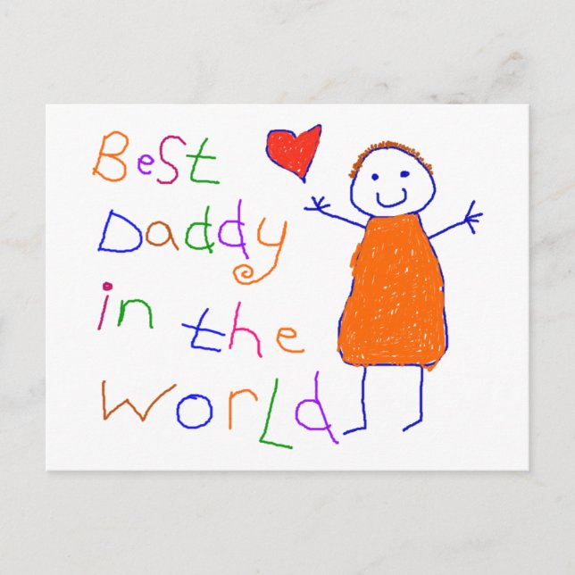 Der beste Daddy in der Welt Postkarte (Vorderseite)