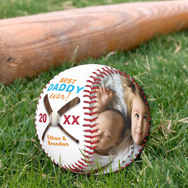 Der beste Daddy je Foto Vatertag Baseball (Von Creator hochgeladen)