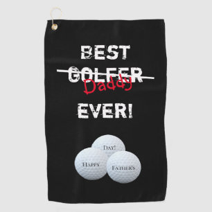 Der beste Daddy nicht Golfer je glücklicher Vatert Golfhandtuch