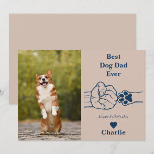 Der beste Dog Papa hat je die Tageskarte des Vater Einladung