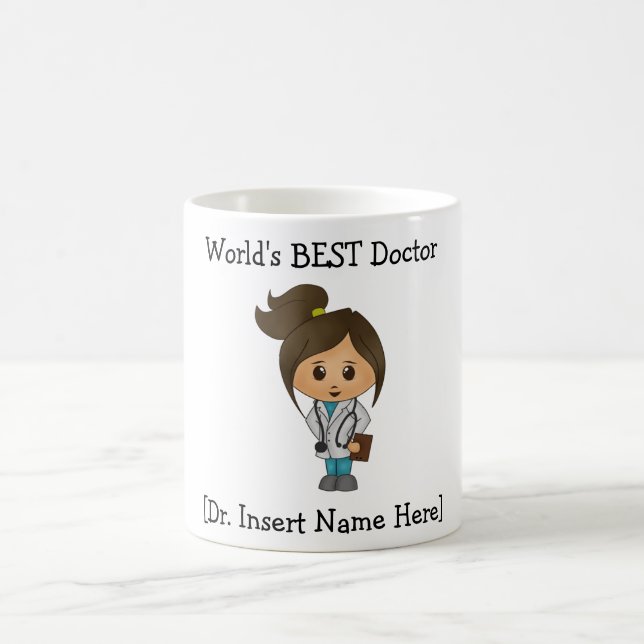 Der beste DOKTOR der personalisierte Welt, Kaffeetasse (Mittel)