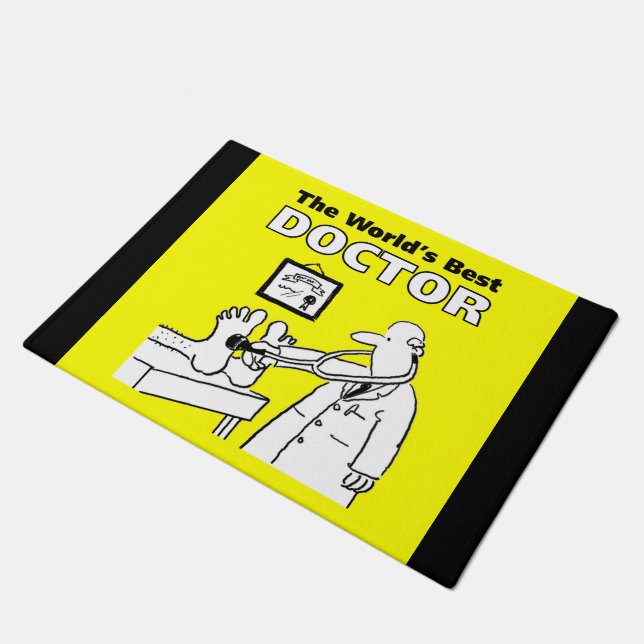 Der beste Doktor der Welt Fußmatte (Schrägansicht)