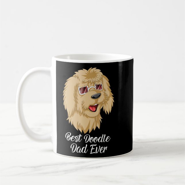 Der beste Doodle Papa je Goldendoodle für Vater Vä Kaffeetasse (Links)