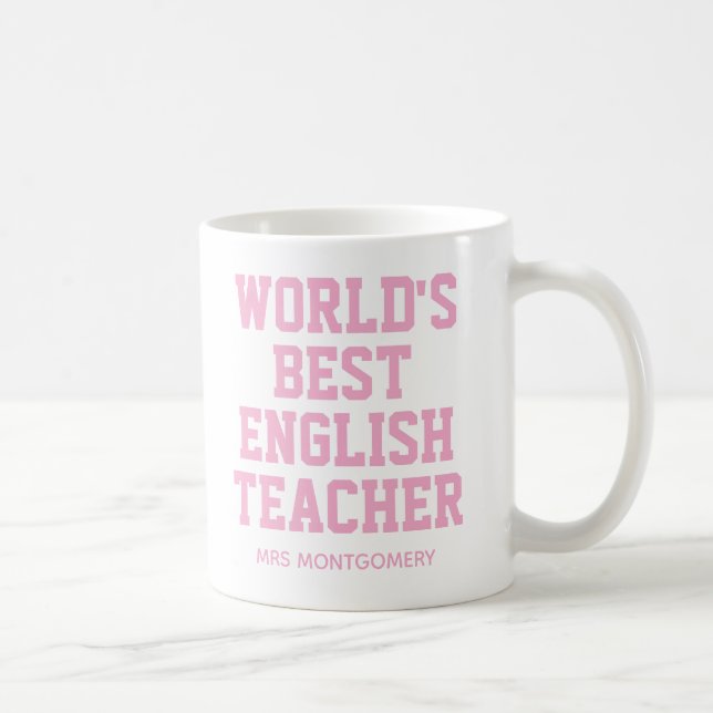 Der beste Englischlehrer der personalisierten Welt Kaffeetasse (Rechts)