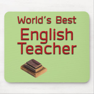 Der beste Englischlehrer der Welt mit Büchern Mousepad