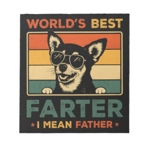 Der beste Farter I Gemein Vater Funny Vater Dog Notizblock
