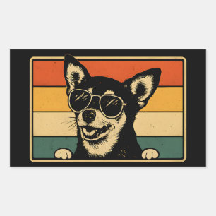 Der beste Farter I Gemein Vater Funny Vater Dog Rechteckiger Aufkleber