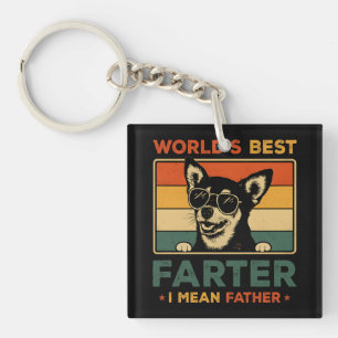 Der beste Farter I Gemein Vater Funny Vater Dog Schlüsselanhänger