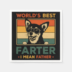Der beste Farter I Gemein Vater Funny Vater Dog Serviette