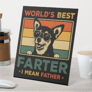 Der beste Farter I Gemein Vater Funny Vater Dog Sockelschild