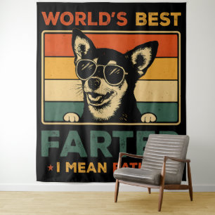 Der beste Farter I Gemein Vater Funny Vater Dog Wandteppich