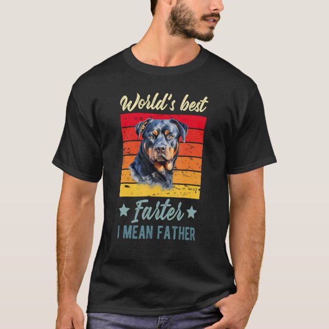 Der beste Farter I Gemein Vater Rottweiler Dog B T-Shirt (Vorderseite)